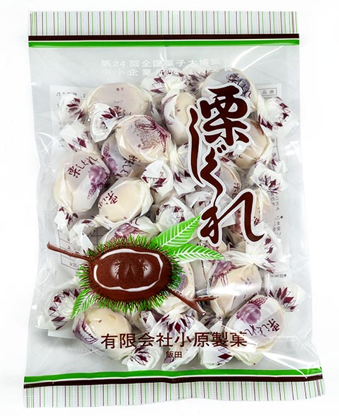 【栗しぐれ】厳選されたあんに栗つぶを練り込み、しっとりと焼き上げました。やさしい口どけと栗の風味がとても人気です。全国菓子大博覧会において中小企業長官賞を受賞【内容】１袋　260ｇ賞味期限　９０日