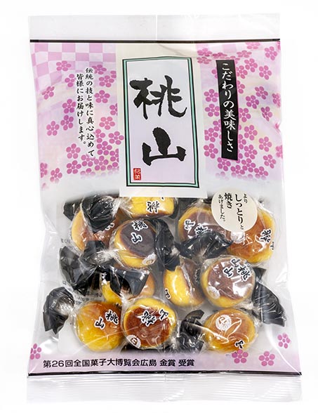 【桃山】厳選されたあんを風味豊かにしっとりと焼き上げました。甘さひかえめですので、甘みが苦手な方にもお茶うけとしておすすめです。全国菓子大博覧会において金賞を受賞【内容】１袋　260ｇ賞味期限　９０日